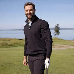 Oakville Half Zip Sweater Svart>Cutter & Buck New