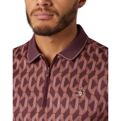 OP All Over Jacquard Colour Block Polo>Original Penguin Hot