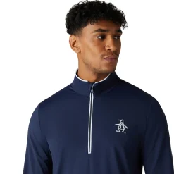 OP L/S 1/4 Zip Technica Blå>Original Penguin Hot