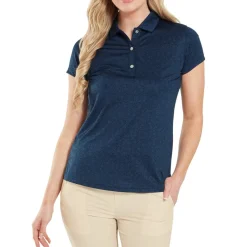 Painted Floral Cap Sleeve Lisle Blå>FootJoy Discount