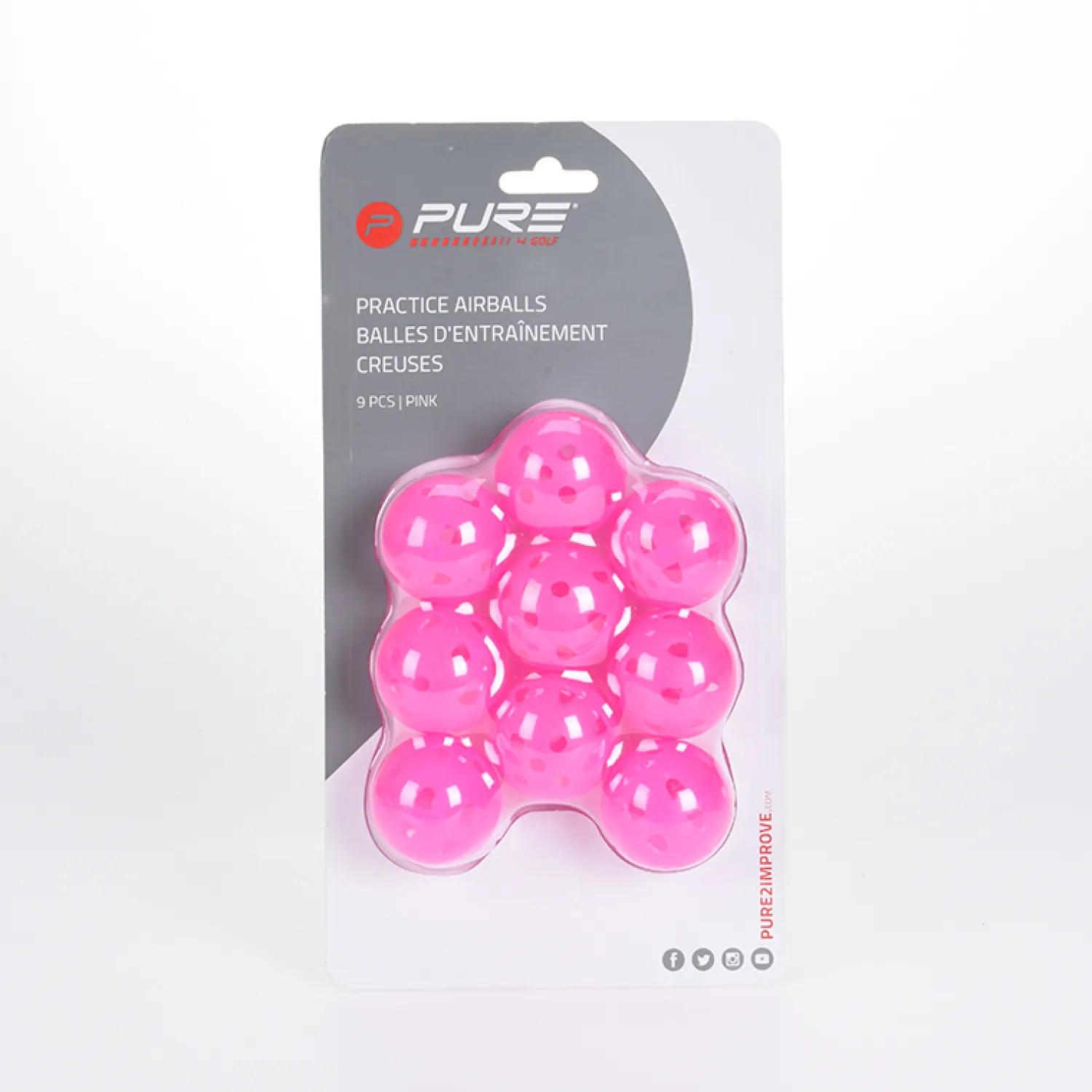 Practice Ball Airflo Pink 9 Pack>Pure Clearance