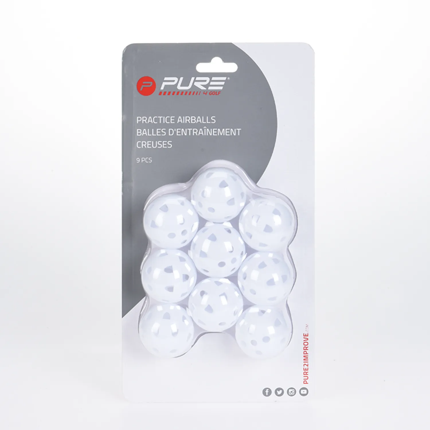 Practice Ball Airflo White 9 Pack>Pure Sale