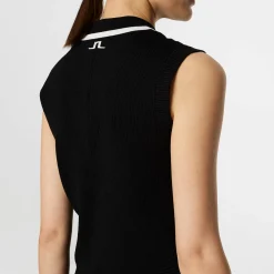 Ramona Knitted Polo Shirt Svart>J.Lindeberg