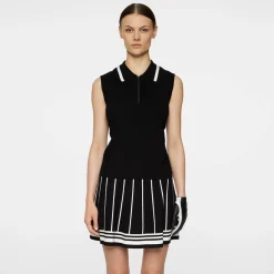 Ramona Knitted Polo Shirt Svart>J.Lindeberg