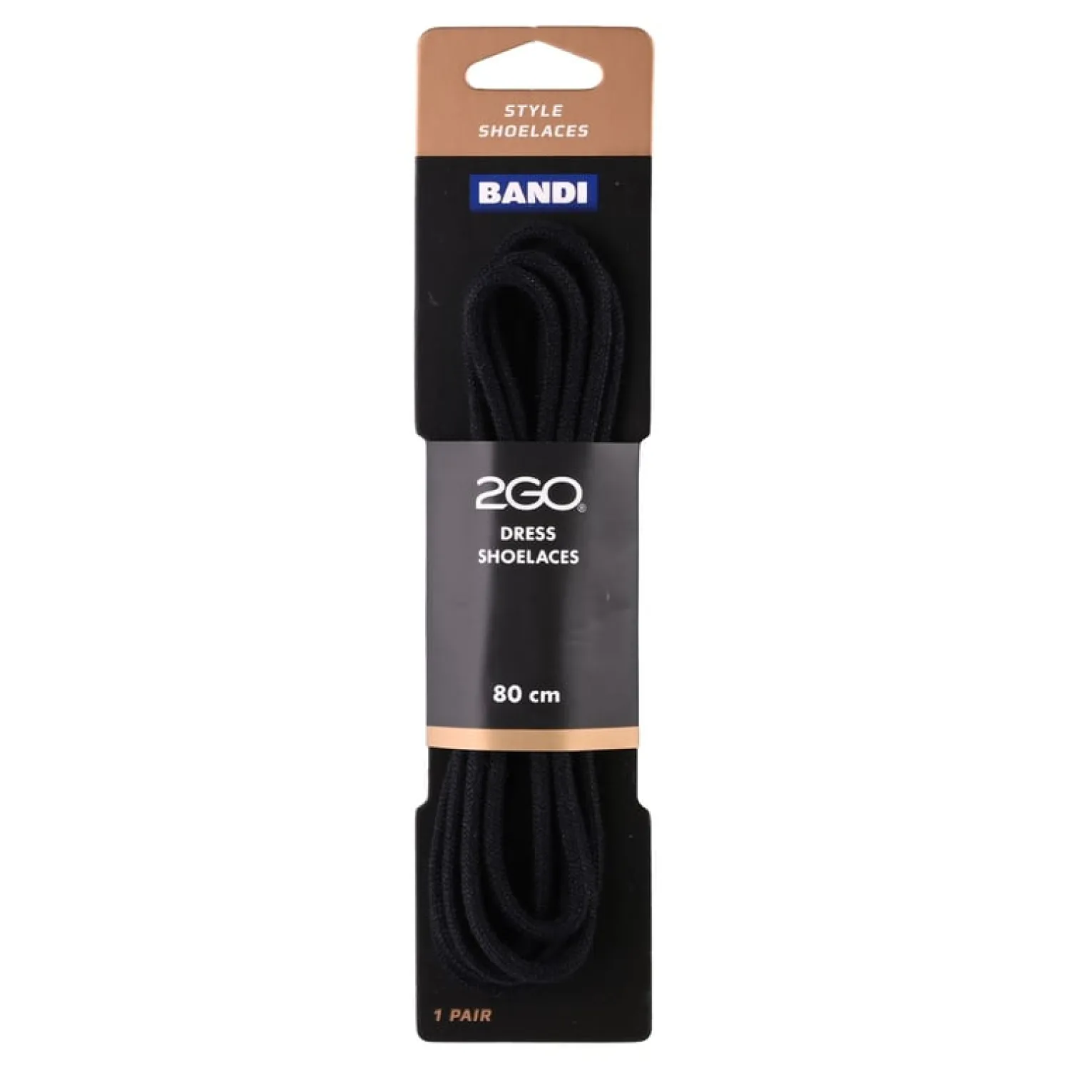 Shoelaces 153 Black 80cm>2GO