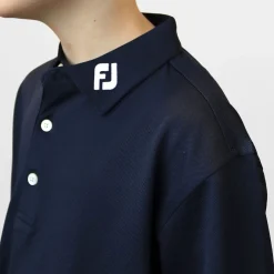 Stretch Pique JR Blå>FootJoy Outlet