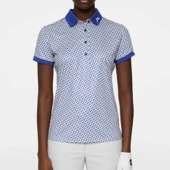 Tour Tech Print Polo>J.Lindeberg Outlet