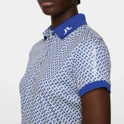 Tour Tech Print Polo>J.Lindeberg Outlet