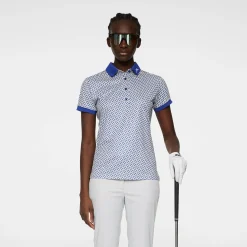 Tour Tech Print Polo>J.Lindeberg Outlet