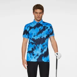 Tour Tech Print Polo>J.Lindeberg Outlet