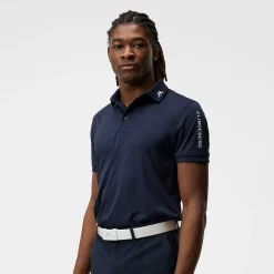 Tour Tech Reg Fit Golf Polo Blå>J.Lindeberg