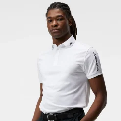 Tour Tech Reg Fit Golf Polo Vit>J.Lindeberg New