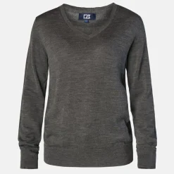Vernon V-Neck Merino Grå>Cutter & Buck Best