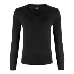 Vernon V-Neck Merino Svart>Cutter & Buck New