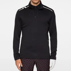 Vinnie Quarter Zip Mid Layer Svart>J.Lindeberg