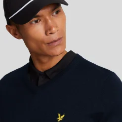 V-Neck Merino Blend Blå>Lyle & Scott New