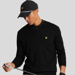 V-Neck Merino Blend Svart>Lyle & Scott Discount