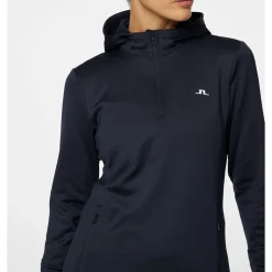 W Aerial Quarter Hood Blå>J.Lindeberg Sale