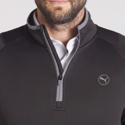Waffle Fleece 1/4 Zip Svart>Puma Discount