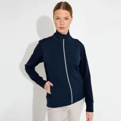 W Carden Midlayer Jkt Blå>Abacus New