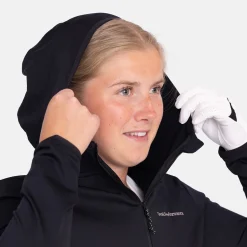 W Light Zip Hood Svart>Peak Performance Clearance