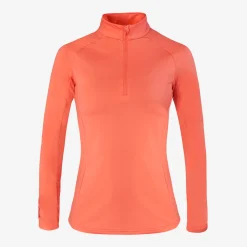 W Mid Layer LS Zip Röd>Bogeys & Birdies Online