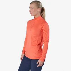 W Mid Layer LS Zip Röd>Bogeys & Birdies Online