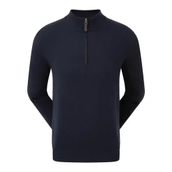 Wool Blend 1/2 Zip Blå>FootJoy Hot