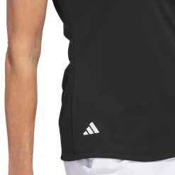 W Solid Performance Short Sleeve Polo Shirt Svart>Adidas Discount