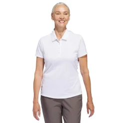 W Solid Performance Short Sleeve Polo Shirt Vit>Adidas Discount