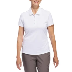 W Solid Performance Short Sleeve Polo Shirt Vit>Adidas Discount