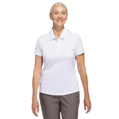 W Solid Performance Short Sleeve Polo Shirt Vit>Adidas Discount