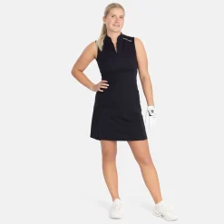 W Tech Dress Zip Collar Svart>Bogeys & Birdies