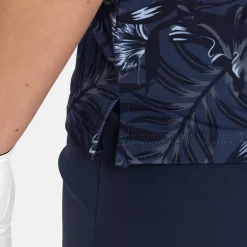 W Tech Hidden Button Pique AOP Blå>Bogeys & Birdies