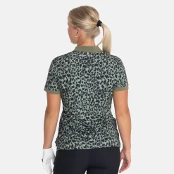 W Tech Hidden Button Pique AOP Svart>Bogeys & Birdies