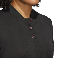 W Ultimate Diamond Jacquard Polo Shirt Svart>Adidas