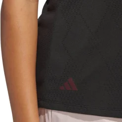 W Ultimate Diamond Jacquard Polo Shirt Svart>Adidas