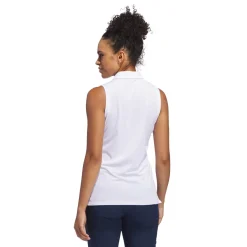 W Ultimate Solid Sleeveless Polo Shirt Vit>Adidas Discount