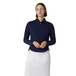1/2 Zip Quilted Knit Blå>Callaway Outlet